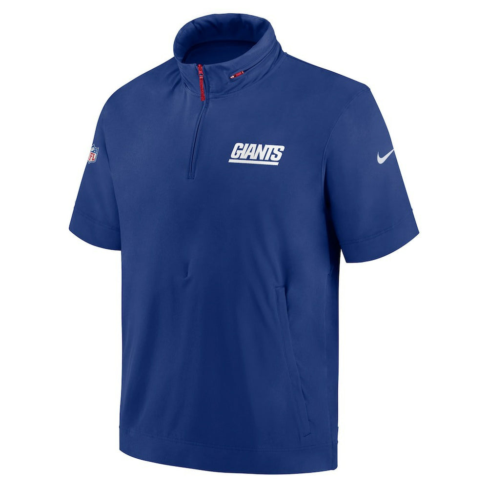 2024 Sideline Coach Short Sleeve Half-Zip Hoodie Jacket - New York Giants