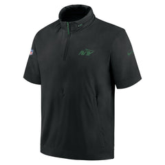 2024 Sideline Coach Short Sleeve Half-Zip Hoodie Jacket - New York Jets
