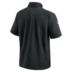 2024 Sideline Coach Short Sleeve Half-Zip Hoodie Jacket - New York Jets