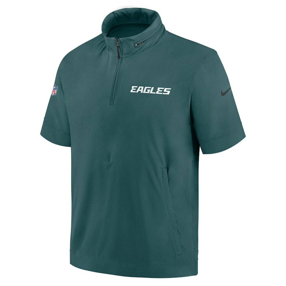 2024 Sideline Coach Short Sleeve Half-Zip Hoodie Jacket - Philadelphia Eagles