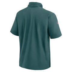 2024 Sideline Coach Short Sleeve Half-Zip Hoodie Jacket - Philadelphia Eagles