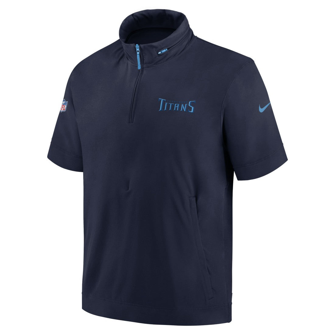 2024 Sideline Coach Short Sleeve Half-Zip Hoodie Jacket - Tennessee Titans