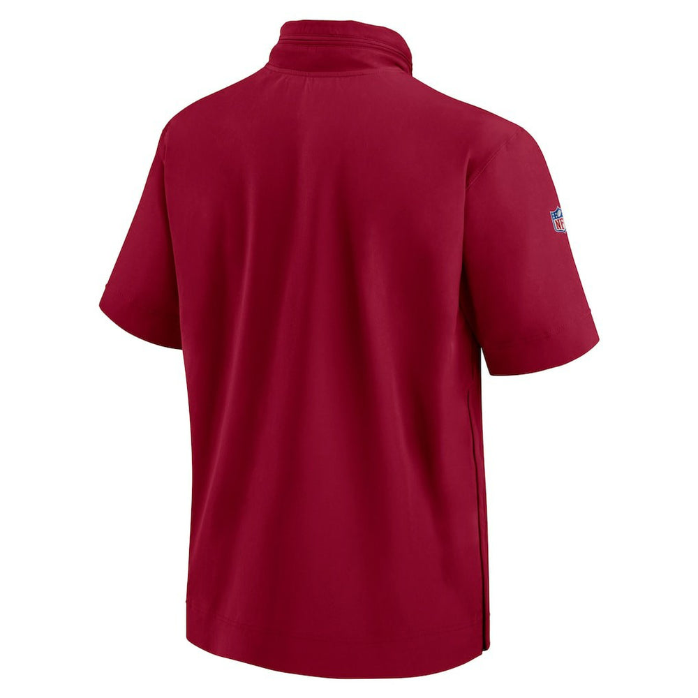 2024 Sideline Coach Short Sleeve Half-Zip Hoodie Jacket - Washington Commanders