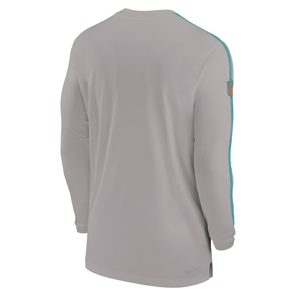Sideline Coach UV Performance Long Sleeve T-Shirt - Miami Dolphins