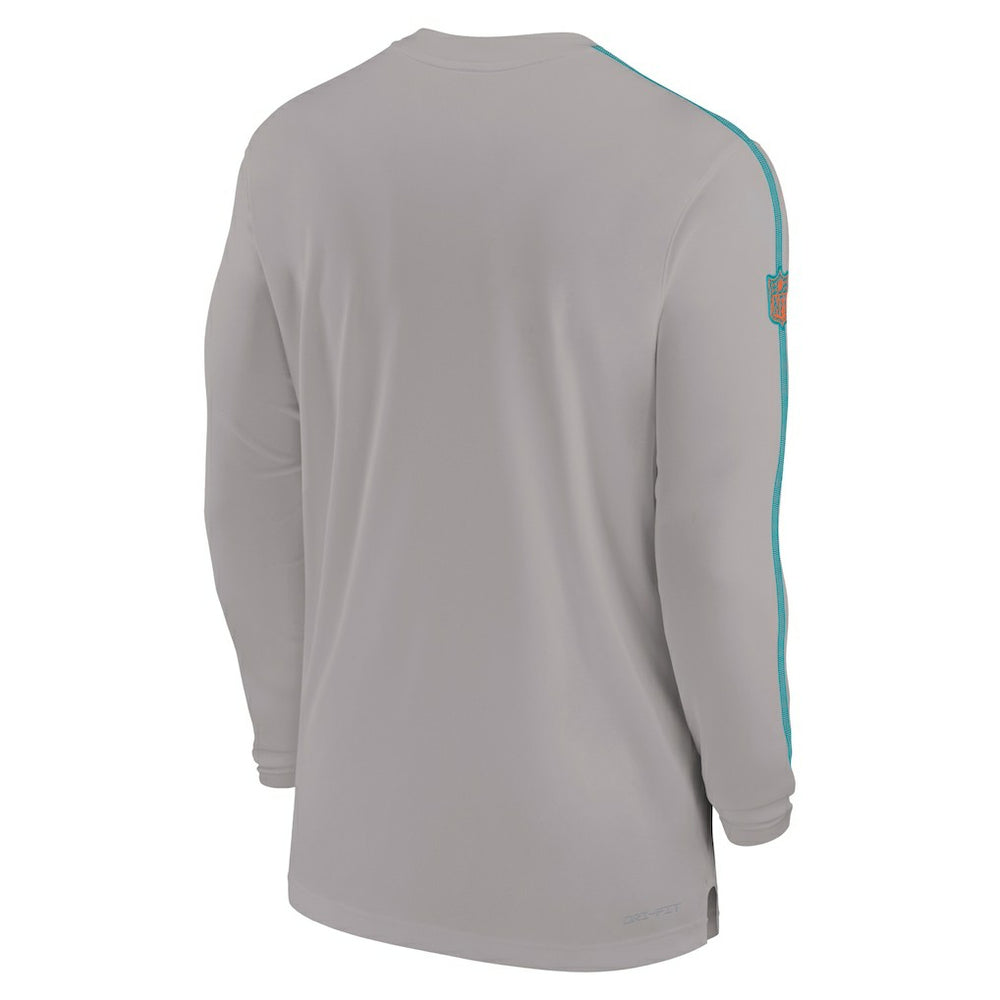 Sideline Coach UV Performance Long Sleeve T-Shirt - Miami Dolphins