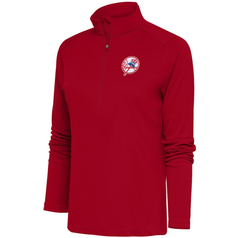 MLB New York Yankees Antigua Women's Cooperstown Tribute Half-Zip Pullover Top