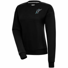 MLB Florida Marlins Antigua Women's Cooperstown Victory Crewneck Pullover Sweatshirt