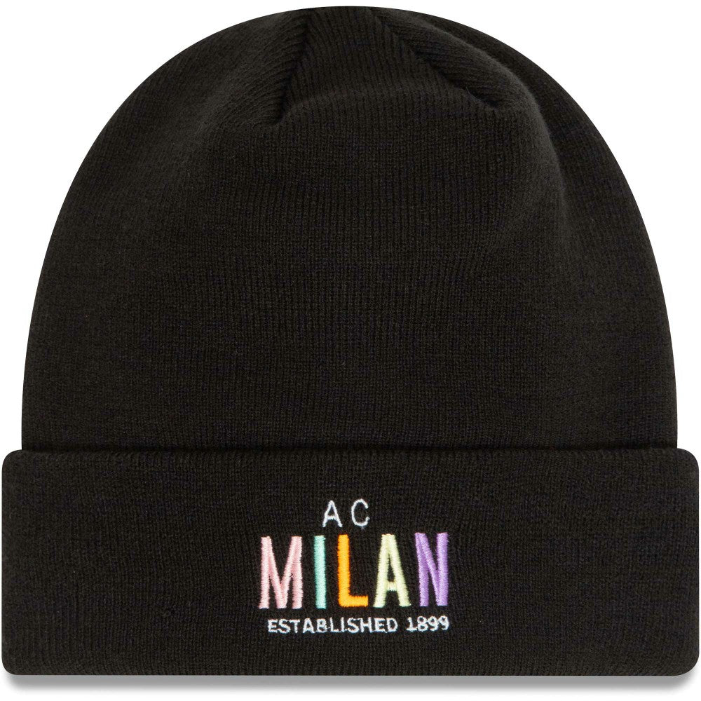 AC Milan New Era Wordmark Cuffed Knit Hat - New Era Black