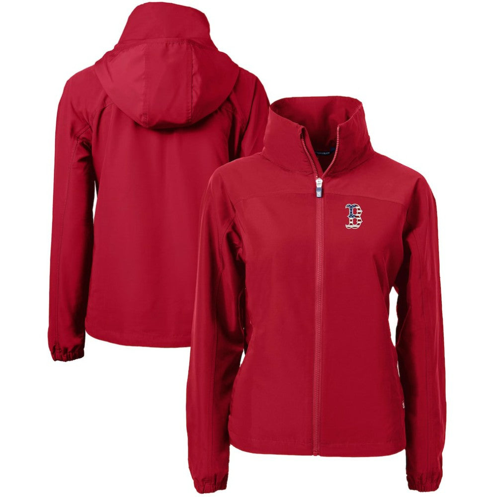 MLB Boston Red Sox Cutter & Buck Women's Charter Eco Recycled Full-Zip Jacket