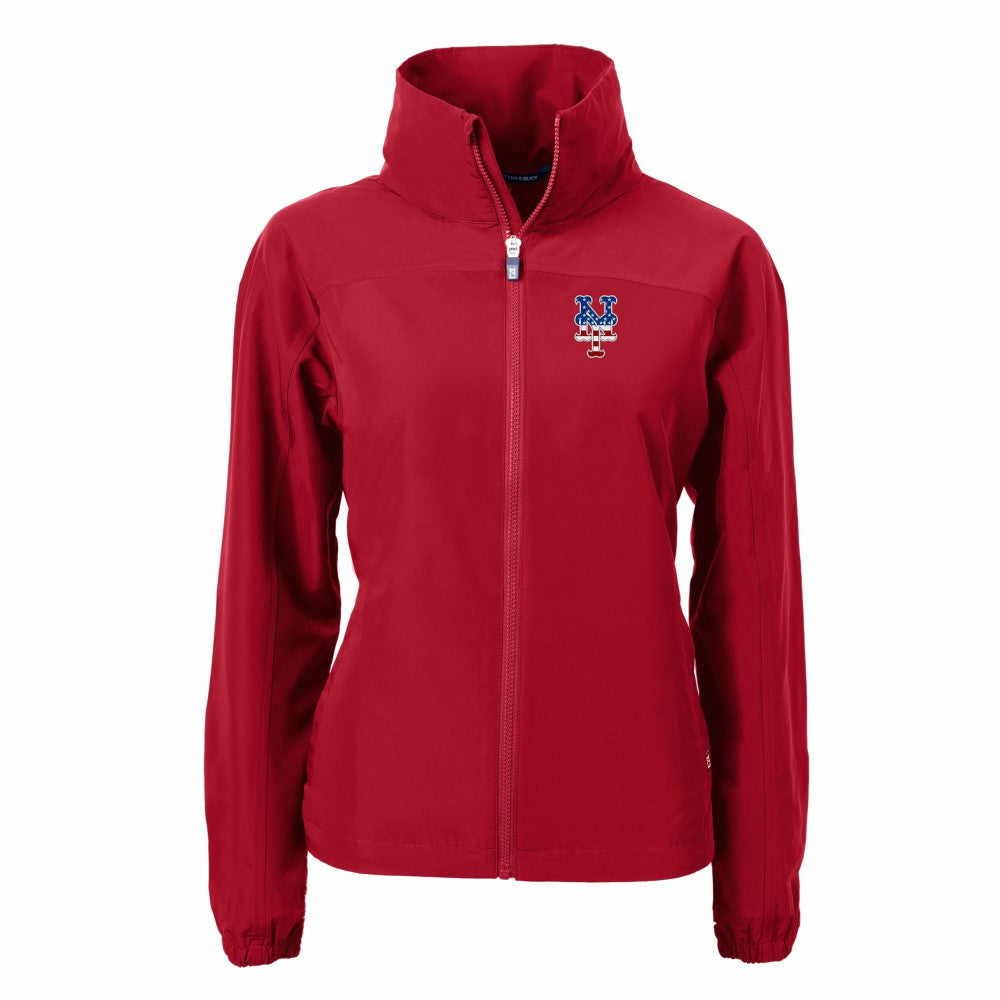 MLB New York Mets Cutter & Buck Women's Charter Eco Recycled Full-Zip Jacket