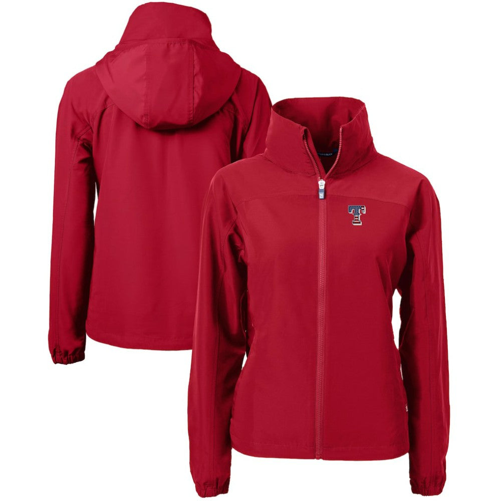 MLB Texas Rangers Cutter & Buck Women's Charter Eco Recycled Full-Zip Jacket