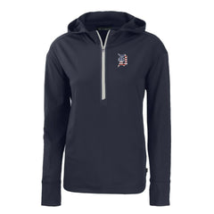 MLB Detroit Tigers Cutter & Buck Women's Daybreak Eco Recycled Half-Zip Hoodie