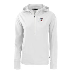 MLB Minnesota Twins Cutter & Buck Women's Daybreak Eco Recycled Half-Zip Hoodie
