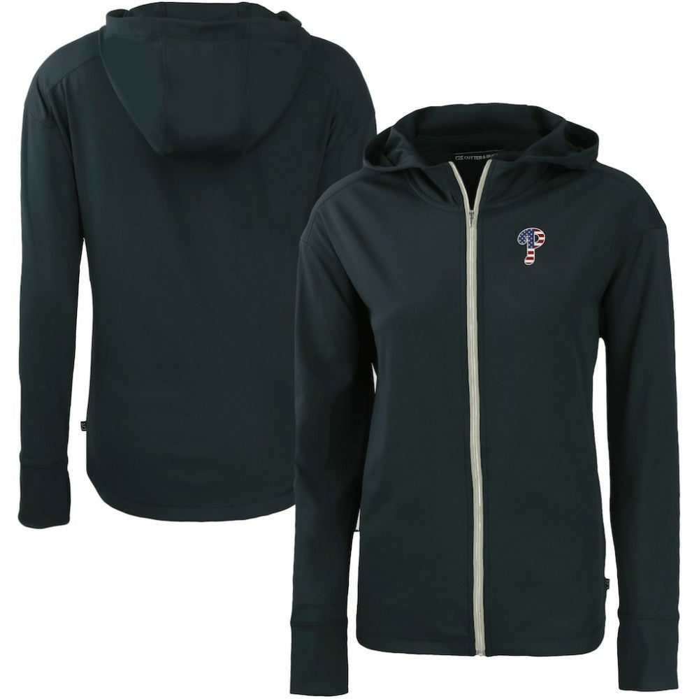 MLB Philadelphia Phillies Cutter & Buck Women's Daybreak Eco Recycled Full-Zip Hoodie