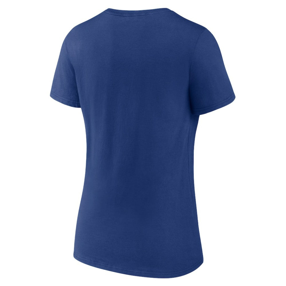 NHL Navy Edmonton Oilers Women's Slapshot V-Neck T-Shirt