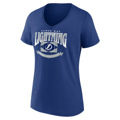 NHL Blue Tampa Bay Lightning Women's Slapshot V-Neck T-Shirt