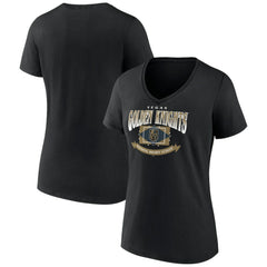 NHL Black Vegas Golden Knights Women's Slapshot V-Neck T-Shirt