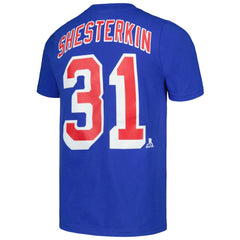 NHL Blue Igor Shesterkin New York Rangers Youth Player Name & Number T-Shirt