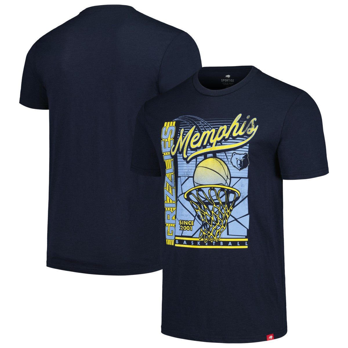 NBA Memphis Grizzlies Sportiqe Unisex Swish Super-Soft Comfy Tri-Blend T-Shirt