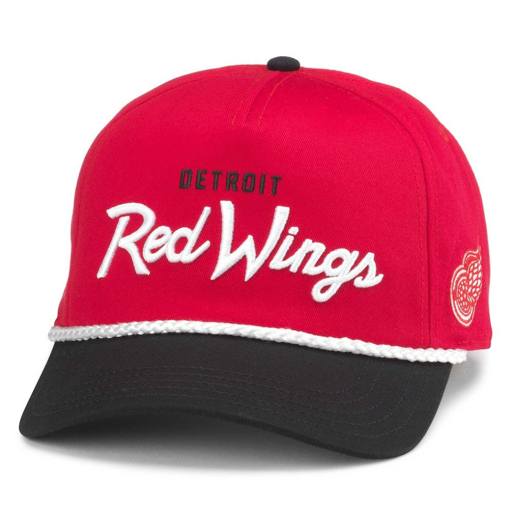 NHL Red/Black Detroit Red Wings American Needle Roscoe Washed Twill Adjustable Hat