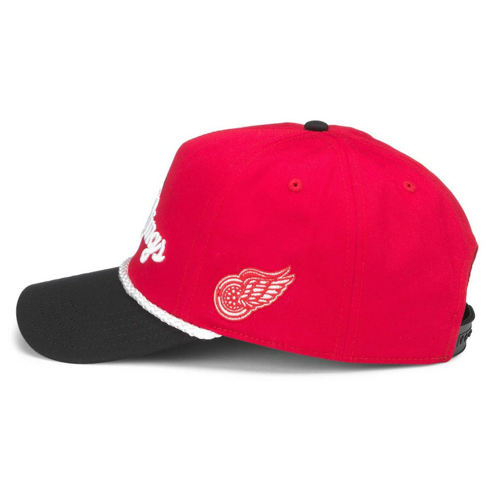 NHL Red/Black Detroit Red Wings American Needle Roscoe Washed Twill Adjustable Hat