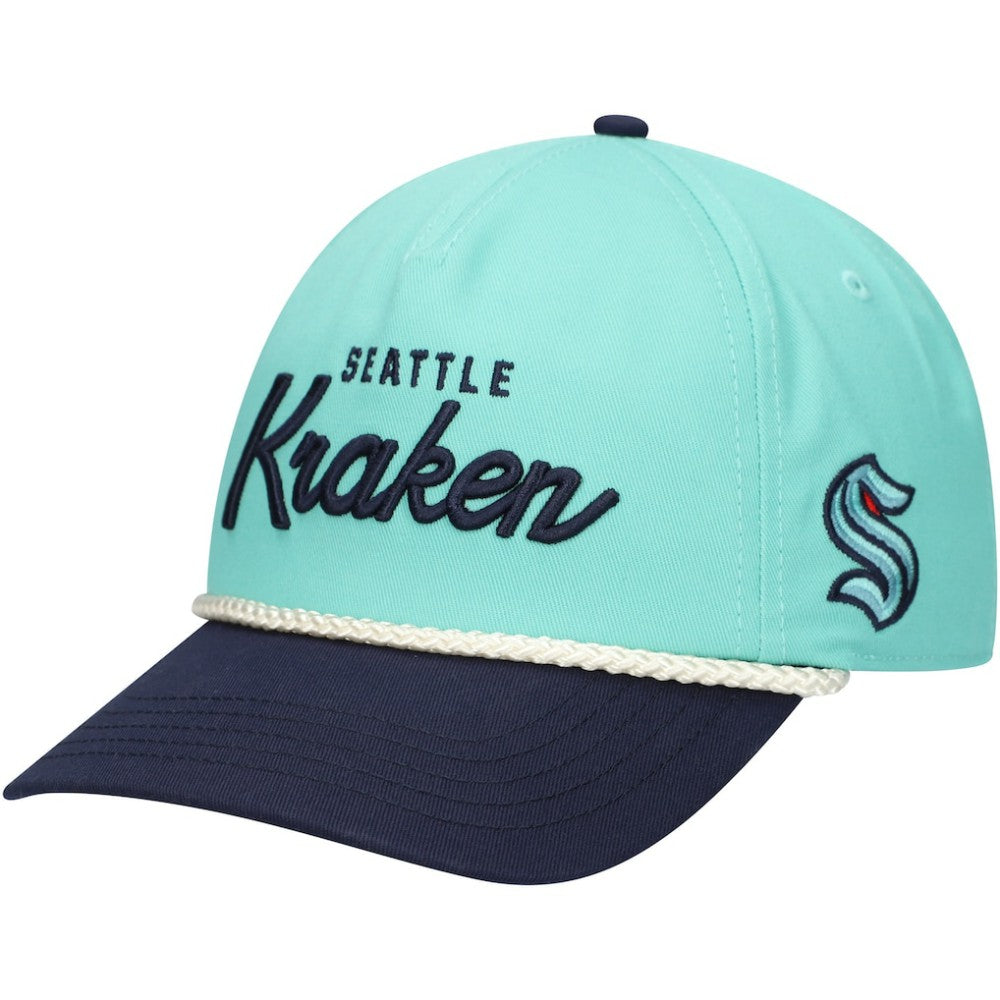 NHL Light Blue/Deep Sea Blue Seattle Kraken American Needle Roscoe Washed Twill Adjustable Hat