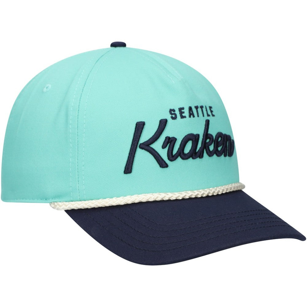 NHL Light Blue/Deep Sea Blue Seattle Kraken American Needle Roscoe Washed Twill Adjustable Hat