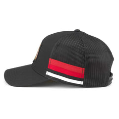 NHL Black Chicago Blackhawks American Needle HotFoot Stripes Trucker Adjustable Hat