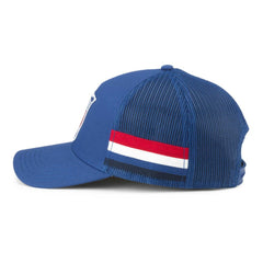 NHL Blue New York Rangers American Needle HotFoot Stripes Trucker Adjustable Hat