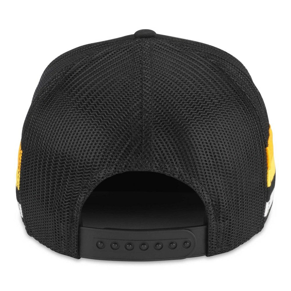 NHL Black Pittsburgh Penguins American Needle HotFoot Stripes Trucker Adjustable Hat