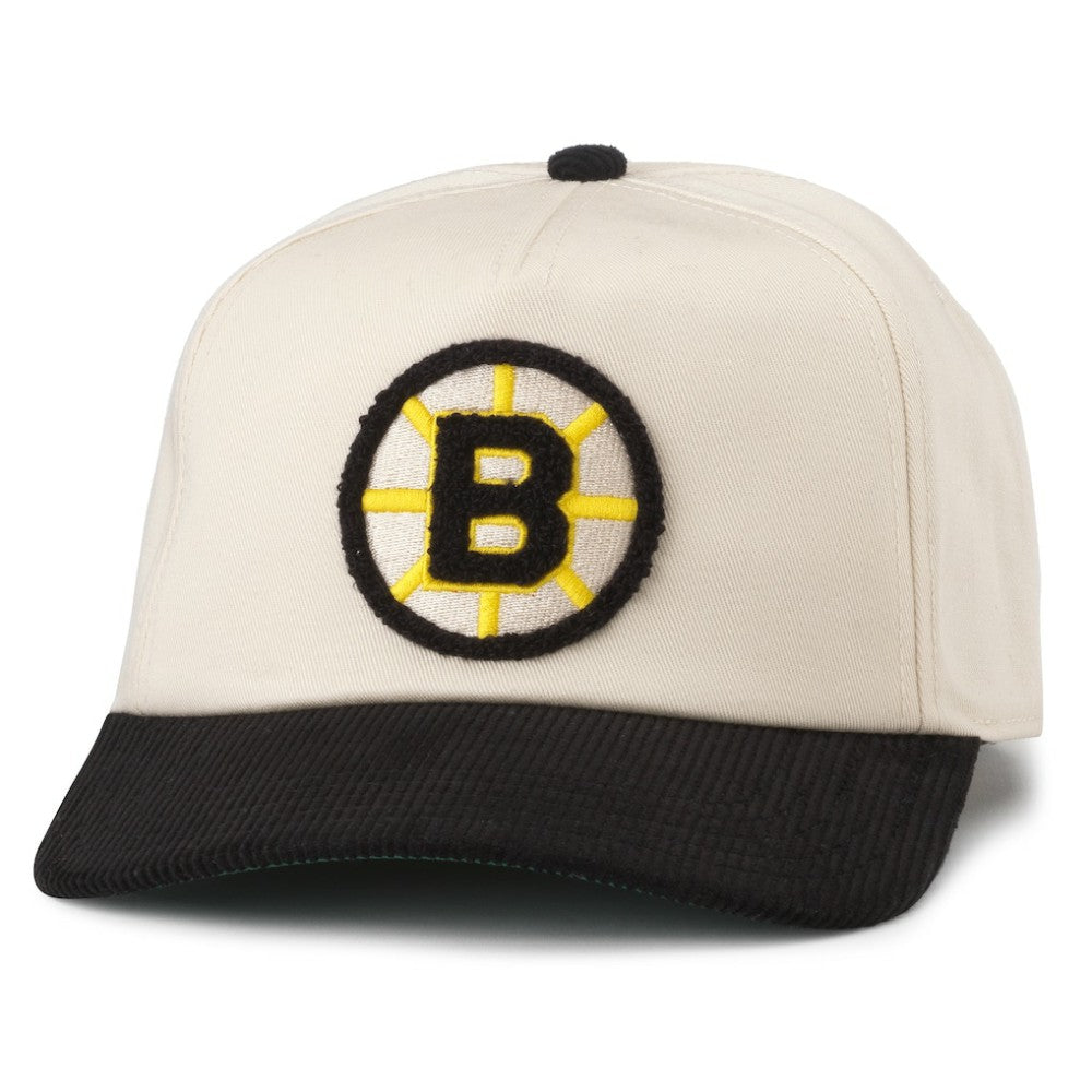 NHL White/Black Boston Bruins American Needle Burnett Adjustable Hat