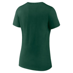 NHL Green Minnesota Wild Women's Slapshot V-Neck T-Shirt