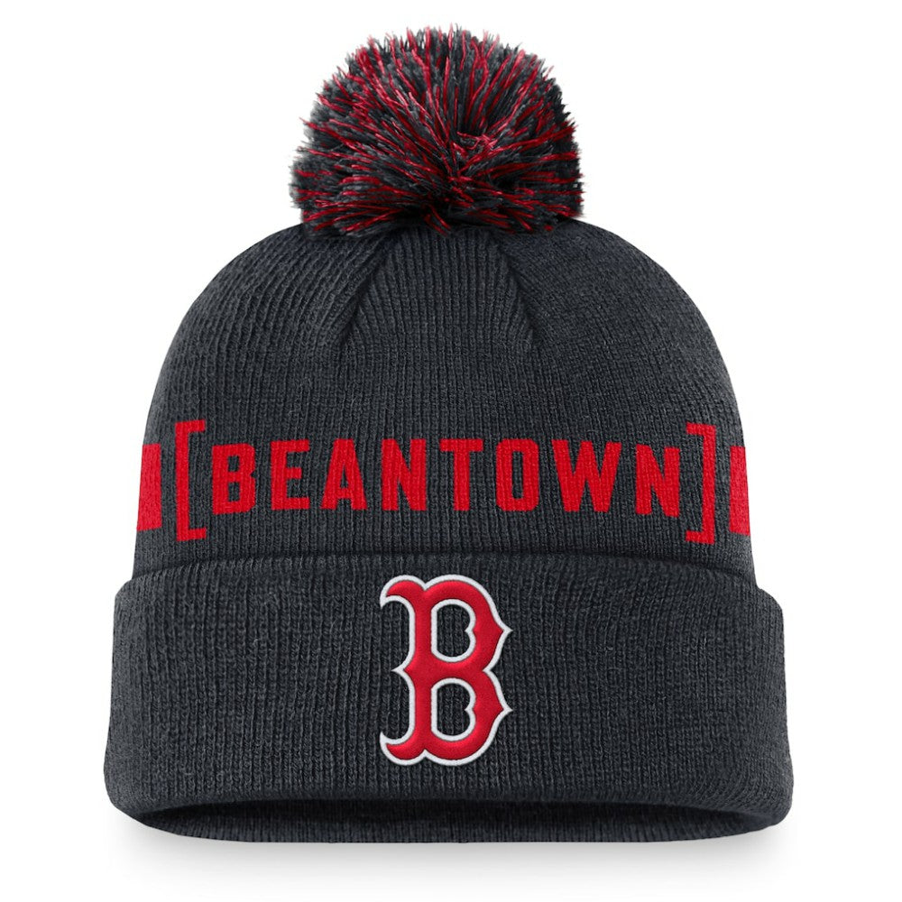 MLB Boston Red Sox Nike Hometown Peak Cuffed Knit Hat with Pom