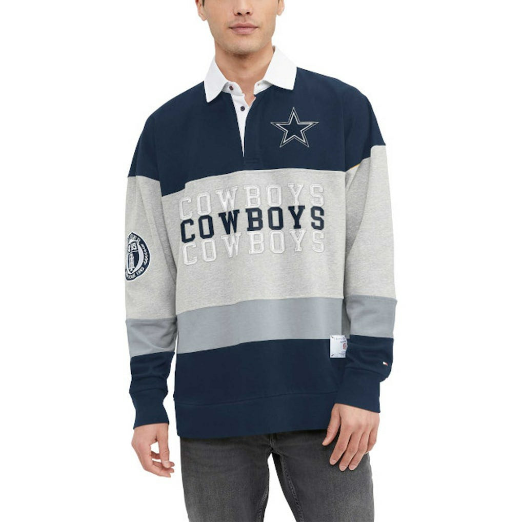 Tommy Hilfiger Connor Oversized Rugby Long Sleeve Polo - Dallas Cowboys