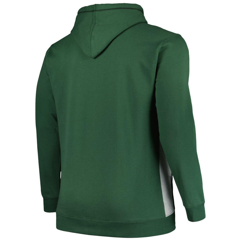 NBA Milwaukee Bucks Big & Tall Contrast Pieced Stitched Full-Zip Hoodie