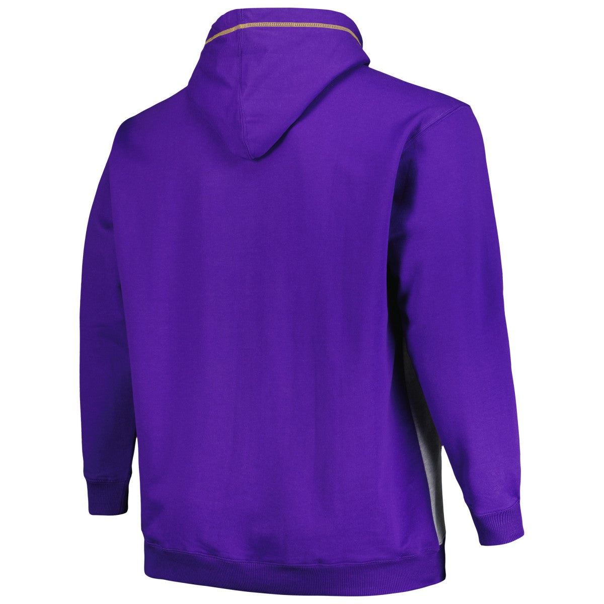 NBA Los Angeles Lakers Big & Tall Contrast Pieced Stitched Full-Zip Hoodie