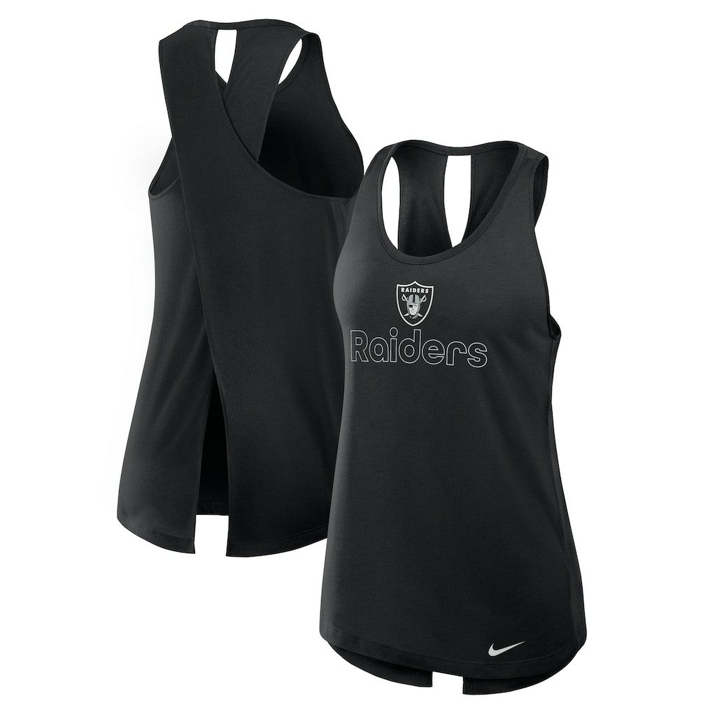 Women's Open-Back Crisscross Dri-FIT Tank Top - Las Vegas Raiders