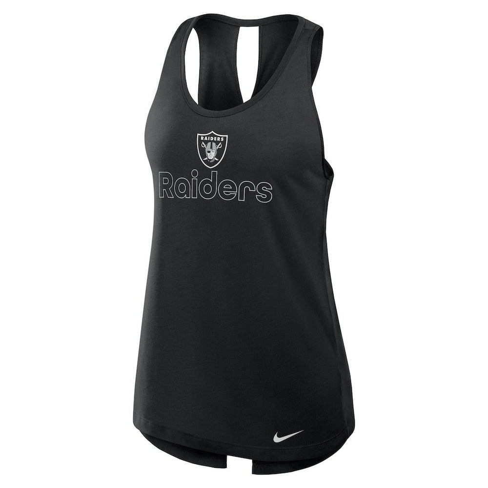 Women's Open-Back Crisscross Dri-FIT Tank Top - Las Vegas Raiders