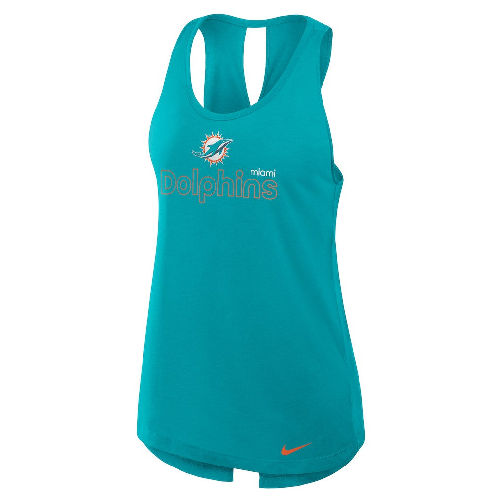 Women's Open-Back Crisscross Dri-FIT Tank Top - Miami Dolphins