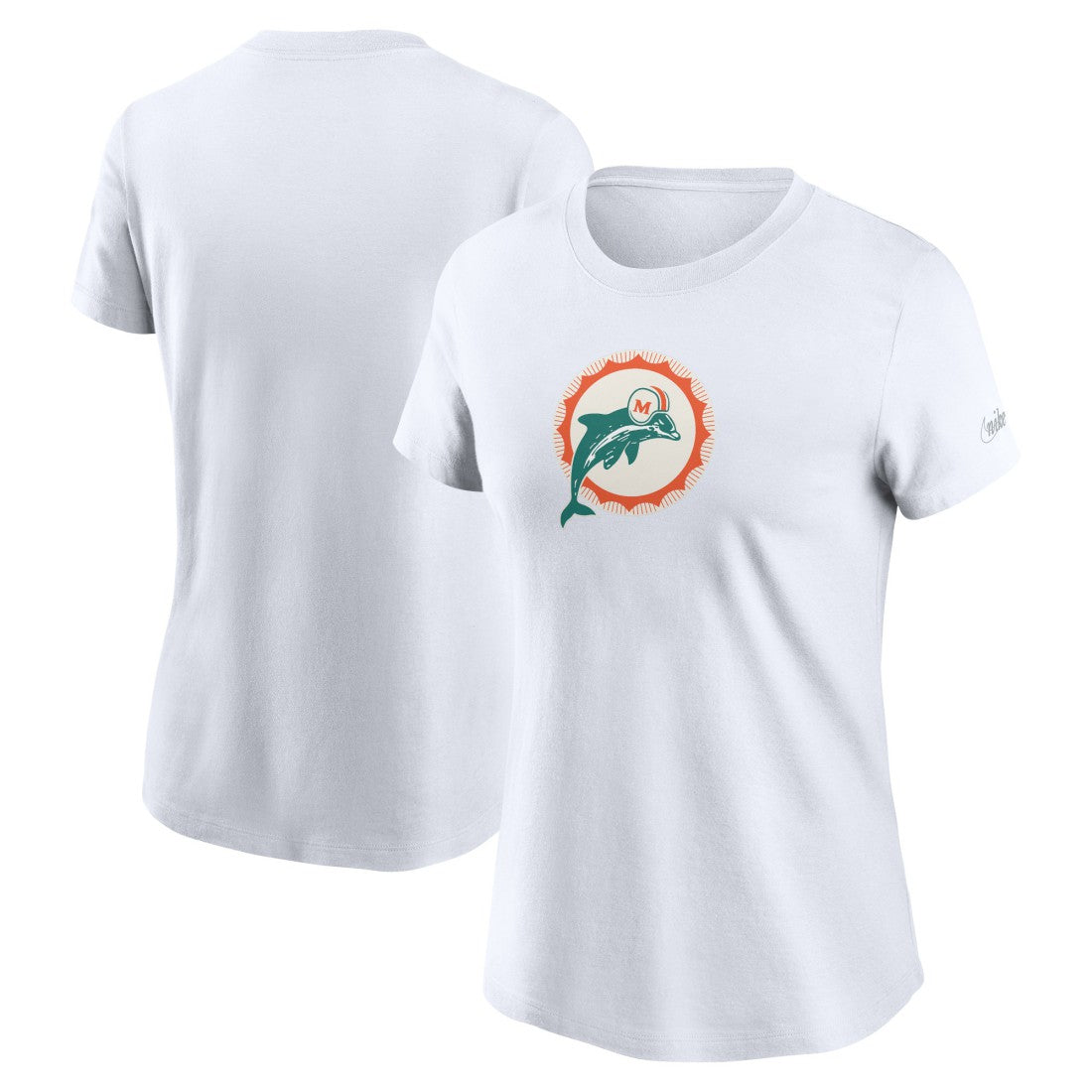 Women's Throwback Primary Logo T-Shirt - Miami Dolphins
