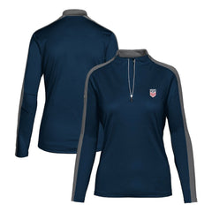 USMNT Levelwear Women's Quarter-Zip Pullover Top -  Navy