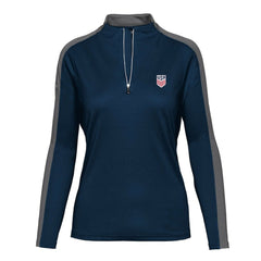 USMNT Levelwear Women's Quarter-Zip Pullover Top -  Navy
