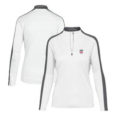 USMNT Levelwear Women's Quarter-Zip Pullover Top -  White