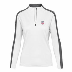 USMNT Levelwear Women's Quarter-Zip Pullover Top -  White
