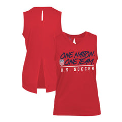 USMNT Levelwear Women's Paisley Chase V-Neck Tank Top -  Red