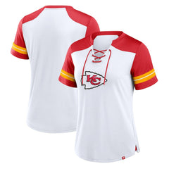 Women's Foiled Primary Lace-Up T-Shirt - Kansas City Chiefs
