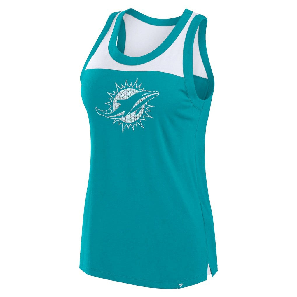Women's Sequin Tank Top - Miami Dolphins