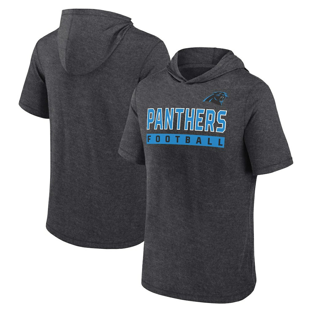 Push Short Sleeve Pullover Hoodie - Carolina Panthers