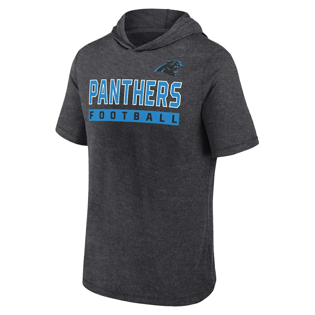 Push Short Sleeve Pullover Hoodie - Carolina Panthers