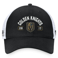 NHL Black/White Vegas Golden Knights Fanatics Free Kick Trucker Adjustable Hat